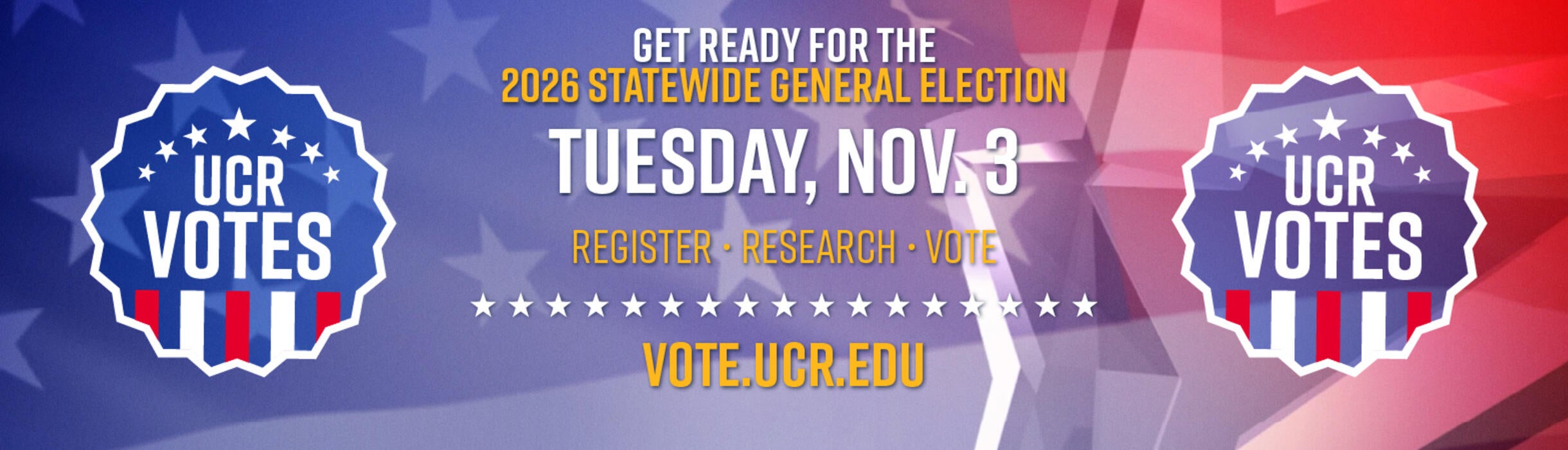 Get Ready for the California General Election, Tuesday, November 3, 2026